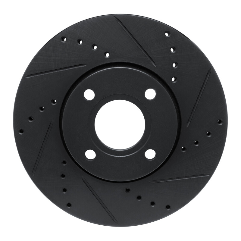 Ford Ecosport Brake Rotor (1) - Front Right - R1 Concepts - Drilled & Slotted - Black - `13-`16